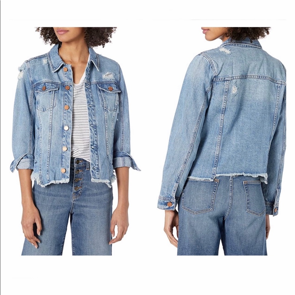 BLANK NYC Distressed Denim Jacket S